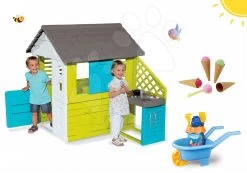 Set Häuschen Pretty Blue Smoby Mit Sommerküche, Schubkarren Auf Der Suche Nach Dory Mit Einem Eimerset Und Eiscreme Ab 24 Mon -Spielzeug Theater Verkäufe 810703 1