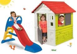 Set Häuschen Nature Smoby Mit Schiebeladen Und Rutsche Toboggan KS Mittel 1,5 Meter Ab 24 Monaten -Spielzeug Theater Verkäufe 810704set 9 smoby set 2