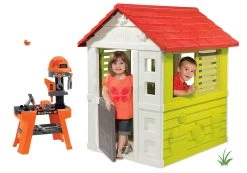 Set Häuschen Lovely Smoby Mit Arbeitstisch Black&Decker Und Werkzeuge Mit Helm 26 Set Häuschen Lovely Smoby Mit Arbeitstisch Black&Decker Und Werkzeuge Mit Helm -Spielzeug Theater Verkäufe 810705set 6 smoby set