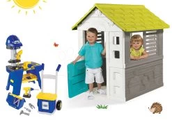 Set Häuschen Jolie Mit 3 Fenstern Und 2 Jalousien Smoby Blau Und Werkstatt Mecanics Mit Aktentasche Und Helm Ab 2 Jahren 30 Set Häuschen Jolie Mit 3 Fenstern Und 2 Jalousien Smoby Blau Und Werkstatt Mecanics Mit Aktentasche Und Helm Ab 2 Jahren -Spielzeug Theater Verkäufe 810708set 1 smoby set 2