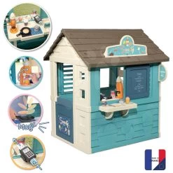 Spielhaus Mit Laden Sweety Corner Playhouse Smoby Und Eine Küche Im Garten SM810225-d