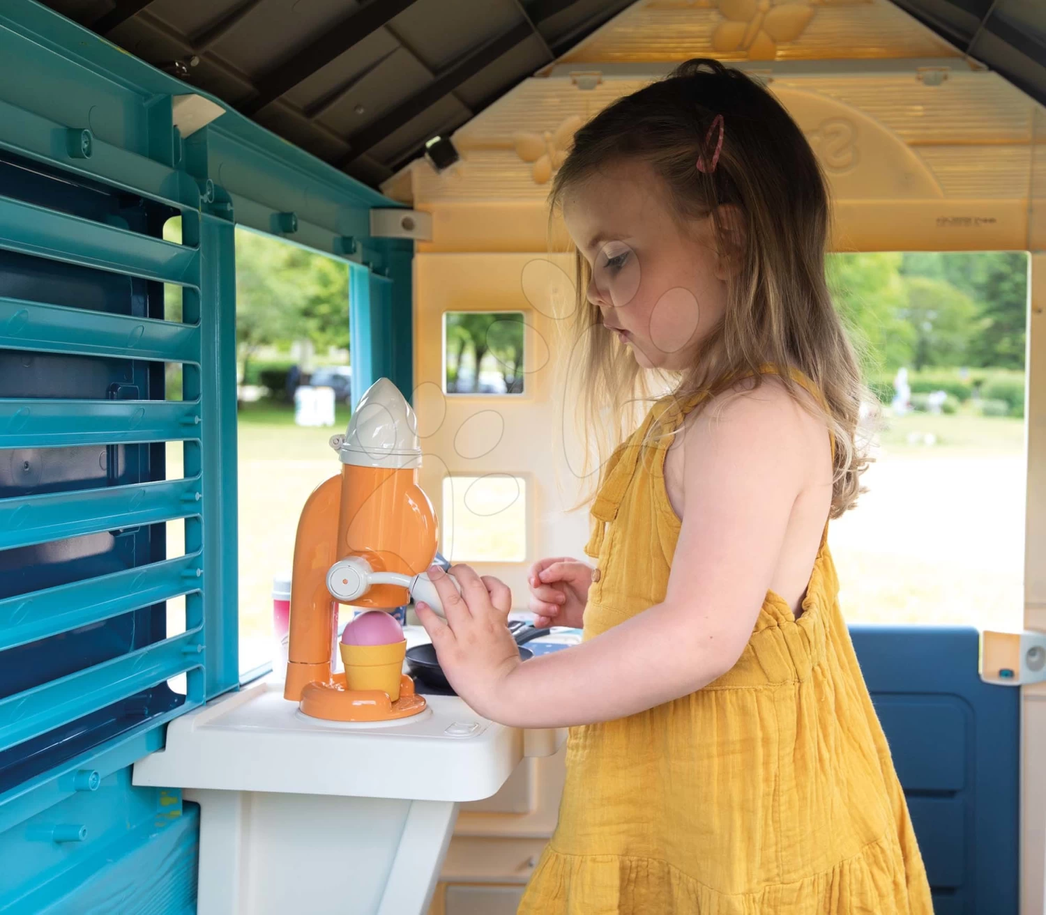 Häusschen Mit Laden Sweety Corner Playhouse Smoby Mit Klingel Und Garten Mit Dusche SM810225-L 7 Häusschen Mit Laden Sweety Corner Playhouse Smoby Mit Klingel Und Garten Mit Dusche SM810225-L – Bild 7