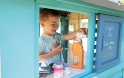 Spielhaus Mit Laden Sweety Corner Playhouse Smoby Mit Einer Dusche Im Garten Und Einem Sonnenschirm -Spielzeug Theater Verkäufe 810718 l smoby domcek 6