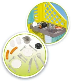 Häuschen Pretty Blue Smoby Mit Sommerküche Und Schiebeladen Ab 24 Monaten -Spielzeug Theater Verkäufe 810722 c smoby domcek 1