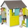 Spielhaus Mit Der Spielküche Pretty New Grey Playhouse&Kitchen Smoby Und 2 Schiebefenster Und Eine Halbe Tür UV Filter Ab 2 Jahren SM810722