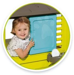 Spielhaus Mit Der Spielküche Pretty New Grey Playhouse&Kitchen Smoby Und 2 Schiebefenster Und Eine Halbe Tür UV Filter Ab 2 Jahren SM810722 -Spielzeug Theater Verkäufe 810722 e smoby domcek