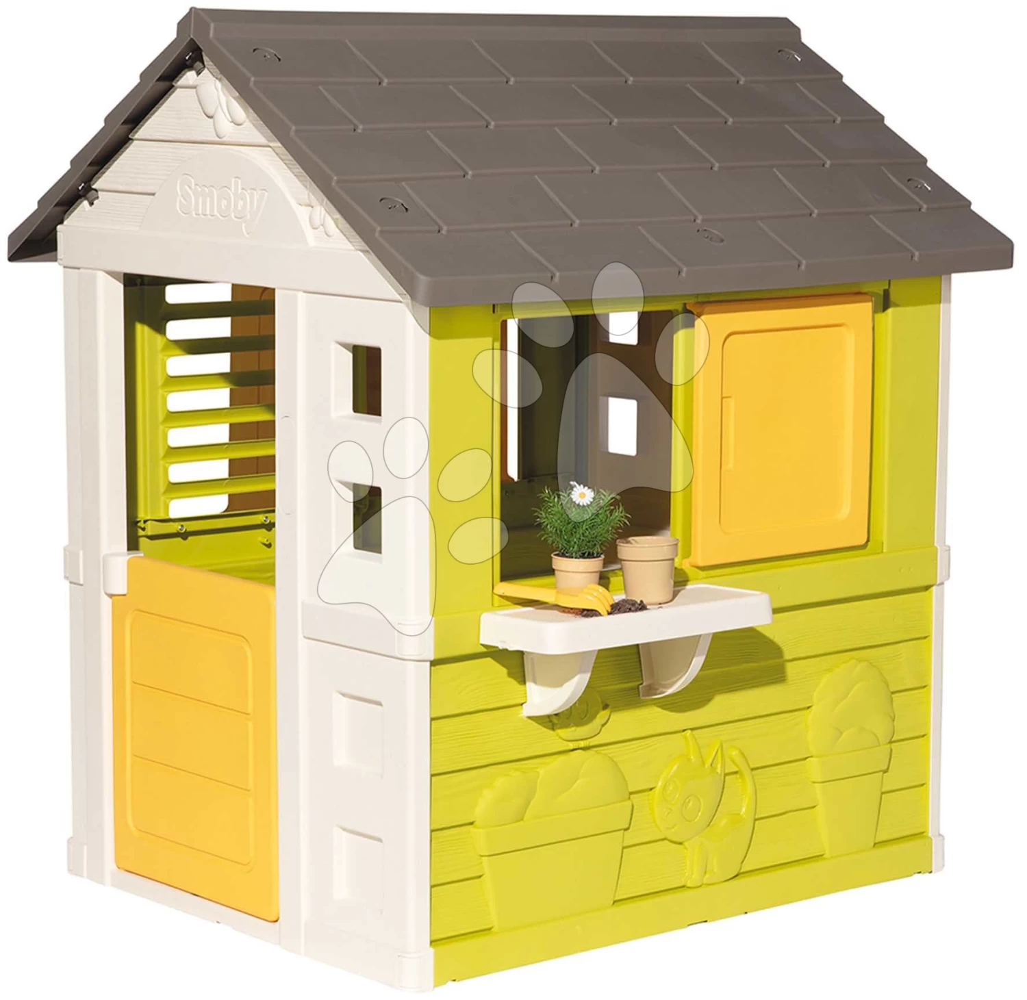 Spielhaus Pretty Sunny Flowers House Smoby Mit Glocke, Küche Und Garten Mit Stühlen 1 Spielhaus Pretty Sunny Flowers House Smoby Mit Glocke, Küche Und Garten Mit Stühlen