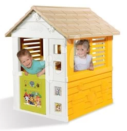 Spielhaus Paw Patrol Playhouse Smoby Mit 2 Fenstern Mit Jalousien Und Schiebeläden Und 1 Halbtür UV-Filter Ab 2 Jahren