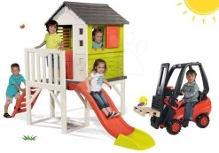 Set Häuschen Auf Säulen Pilings House Smoby S 150 Cm šmýkľavkou Und Gabelstapler Linde Mit Einer Palette Ab 24 Monaten -Spielzeug Theater Verkäufe 810800set 20 smoby set 2