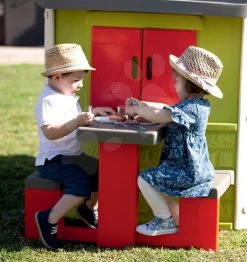 Häuschen Neo Friends House DeLuxe Smoby Mit Shop Und Gartenküche Mit Sitzecke -Spielzeug Theater Verkäufe 810902 c smoby lavica 16