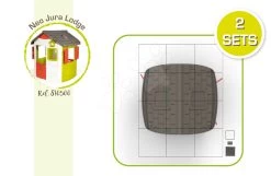 Häuschen Neo Jura Lodge Smoby Erweiterbar 2 Türen 2 Fenster Mit Rollläden Und Vogelhäuschen Ab 2 Jahren. -Spielzeug Theater Verkäufe 810907 6 810500 smoby guide