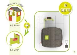 Vorgarten Mit Zwei Blumentöpfen Für Das Häuschen Smoby Neo Jura Lodge Und Friends House Mit UV-Filter -Spielzeug Theater Verkäufe 810907 9 810500 810904 smoby guide
