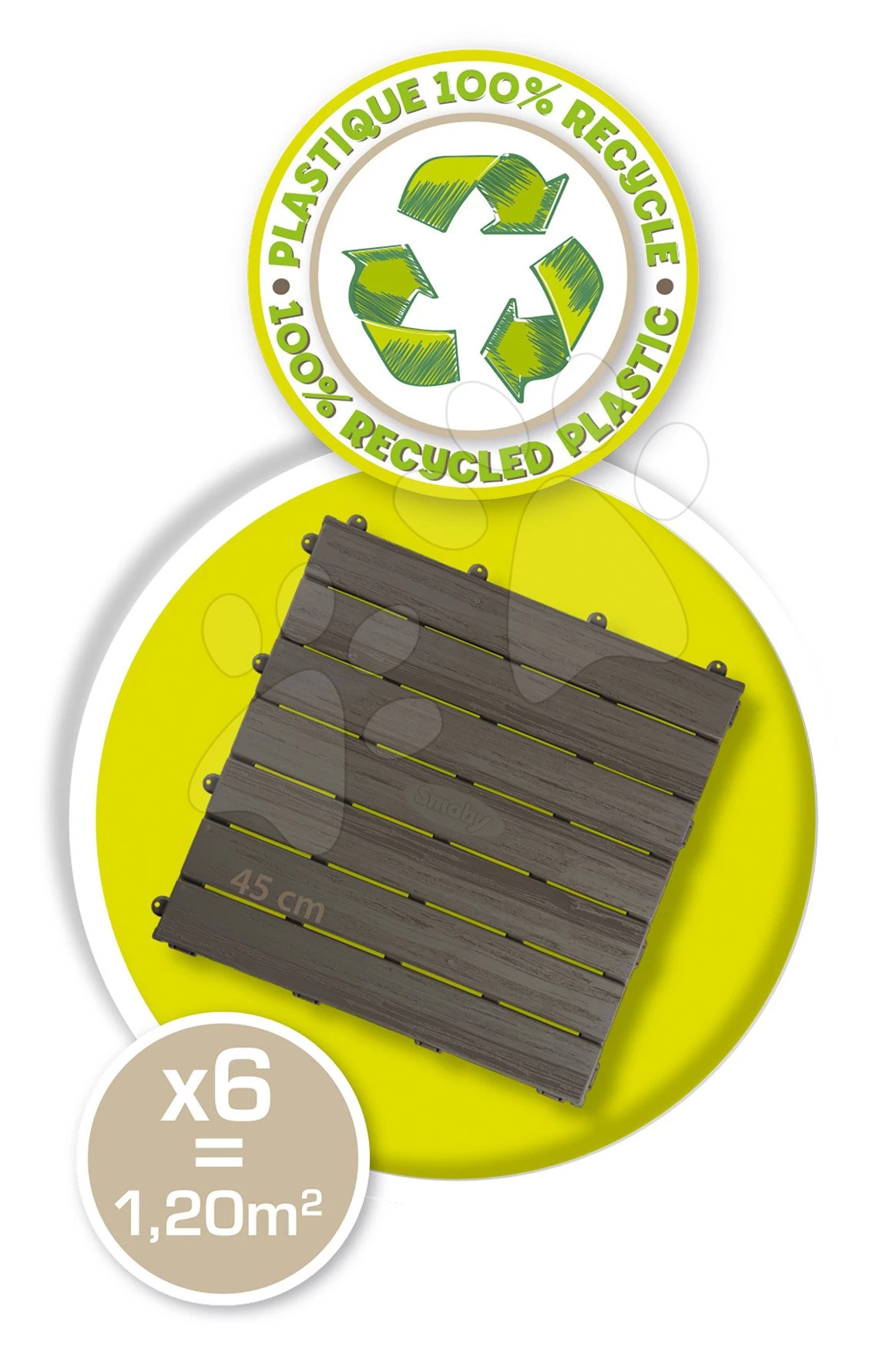 Boden Unter Allen Häusern Smoby Oder Auf Der Terrasse Oder Gehweg Zum Häuschen Set Aus 6 Quadraten 45 * 45 Cm / 1,2 M2 6 Boden Unter Allen Häusern Smoby Oder Auf Der Terrasse Oder Gehweg Zum Häuschen Set Aus 6 Quadraten 45 * 45 Cm / 1,2 M2 – Bild 6