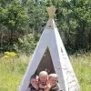 Zelt, Natur Indoor&Outdoor Teepee Evolutive Smoby Einstellbar Mit Blumenzaun Ab 24 Monaten