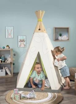 Zelt, Natur Indoor&Outdoor Teepee Evolutive Smoby Einstellbar Mit Rundem Garten Für Pferd, Laufrad Und Wagen Ab 24 Monaten -Spielzeug Theater Verkäufe 811000 c smoby teepee 10