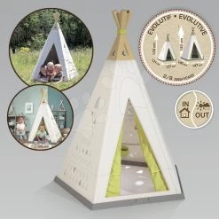 Natürliches Zelt Indoor&Outdoor Teepee Evolutive Smoby Höhenverstellbar 159-184 Cm Mit Textilvorhang UV-Filter Von 2-8 Jahren -Spielzeug Theater Verkäufe 811000 k smoby teepee 4