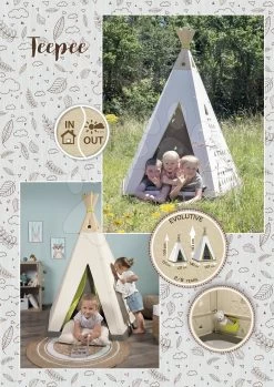 Zelt, Natur Indoor&Outdoor Teepee Evolutive Smoby Einstellbar Mit Boden Ab 24 Monaten -Spielzeug Theater Verkäufe 811000 l smoby teepee