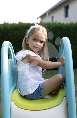 Set Häuschen My Neo House DeLuxe Smoby Mit Klingel, Toboggan XL Rutsche Mit Wasser Und Einer Länge Von 2,3 M Und Schubkarren Set Mit Mäher -Spielzeug Theater Verkäufe 820302 aa smoby smyklavka 1 2