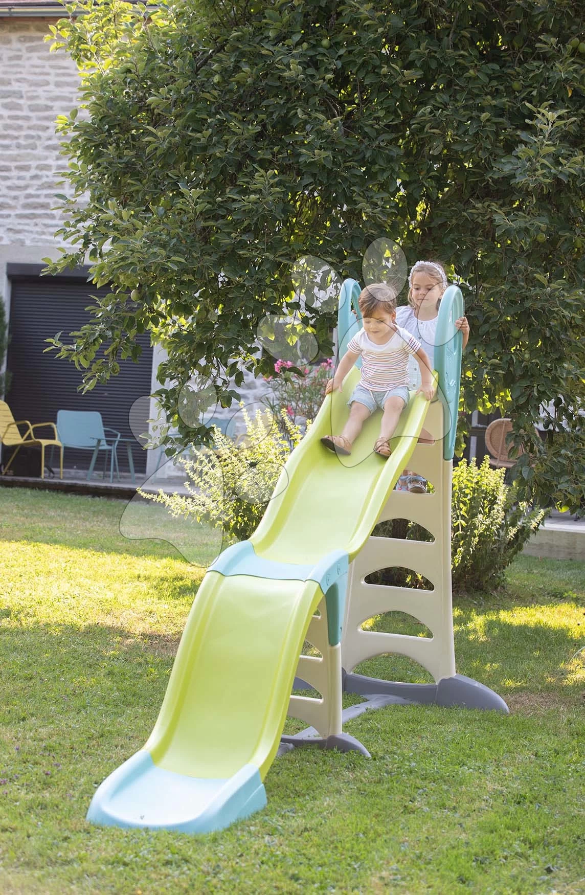 Set Häuschen Der Freunde Von Smoby Mit Küche Und Klingel Und Rutsche Toboggan XL Mit Einer Länge Von 2,3 M 15 Set Häuschen Der Freunde Von Smoby Mit Küche Und Klingel Und Rutsche Toboggan XL Mit Einer Länge Von 2,3 M – Bild 15