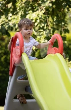 Set Häuschen Jolie Smoby Blau Mit 3 Fenstern Und 2 Jalousien Und Rutsche Mit Wasserdüse Funny Double Toboggan 2 Meter -Spielzeug Theater Verkäufe 820404 i smoby smyklavka