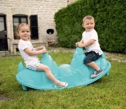 Set Häuschen Pretty Blue Smoby Mit Schiebeladen Und Rutsche Toboggan XS Und Doppelseitiger Schaukel Hund Ab 24 Monaten -Spielzeug Theater Verkäufe 830202 a smoby hojdacka 2