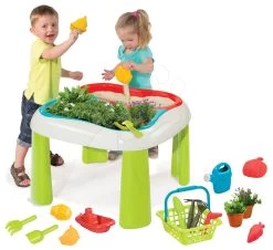 Set Häuschen Pretty Nature Smoby Mit Sommerküche Und Tisch Gärtner De Jardinage 2in1 -Spielzeug Theater Verkäufe 840101 a smoby stolik zahradnik