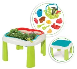 Set Häuschen Neo Jura Lodge Smoby Mit Zwei Türen Und Tisch Gärtner De Jardinage 2in1 -Spielzeug Theater Verkäufe 840101 c smoby stolik zahradnik 1