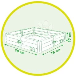 Sandkasten Und Gemüsegarten Für Alle Spielhäuser Square Garden Sandpit Smoby Mit Einer Matte Für 75 Kg Sand/60 Liter Erde 76*76 Cm -Spielzeug Theater Verkäufe 850208 c smoby pieskovisko 1