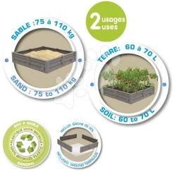 Spielhaus Pretty Sunny Flowers House Smoby Mit Glocke Und Sandkasten -Spielzeug Theater Verkäufe 850208 d smoby pieskovisko 1