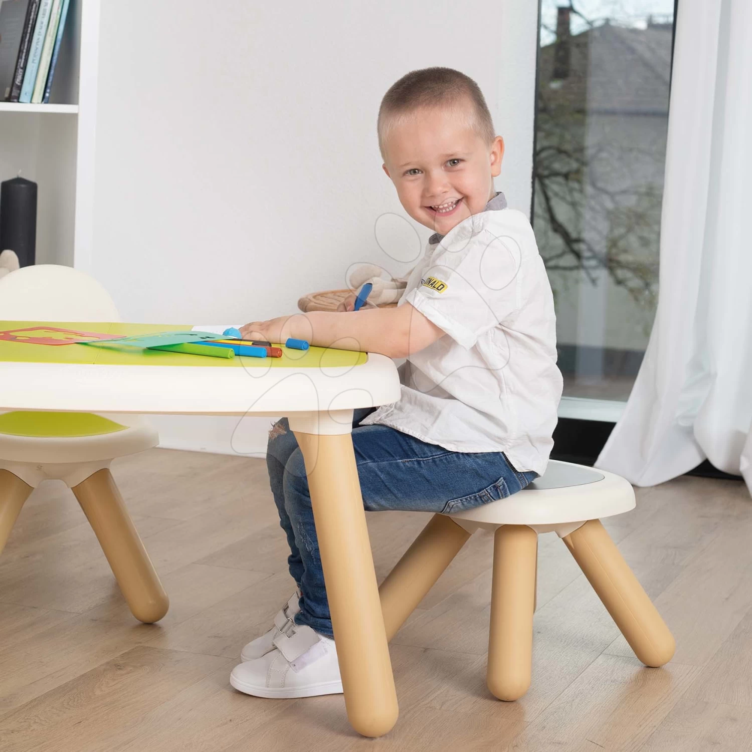 Set Häuschen My Neo House DeLuxe Smoby Mit Klingel, Tisch Und Als Geschenk-Hocker KidStool 2in1 Ab 24 Monaten 11 Set Häuschen My Neo House DeLuxe Smoby Mit Klingel, Tisch Und Als Geschenk-Hocker KidStool 2in1 Ab 24 Monaten – Bild 11
