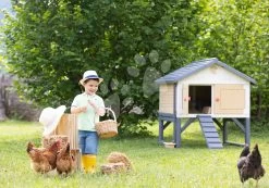 Hühnerstall Für 5 Hühner Cluck Cluck Cottage Beige Smoby 4 Türen Mit Treppe Und Einem Futtertrog Und Einem Nest Mit Einem Künstlichen Ei SM890100 -Spielzeug Theater Verkäufe 890100 h smoby kurin